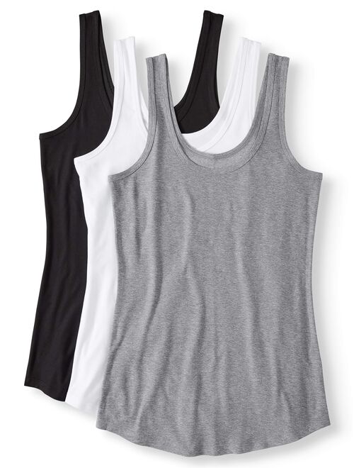 No Boundaries Juniors' Scoop Neck Tank 3-Pack