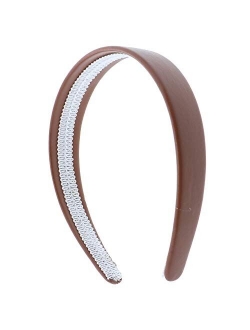 1 Inch Wide Leather Like Headband Solid Hair band for Women and Girls