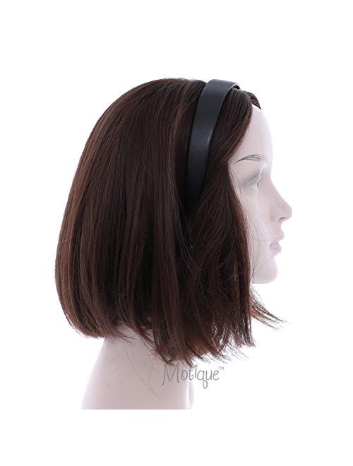 1 Inch Wide Leather Like Headband Solid Hair band for Women and Girls