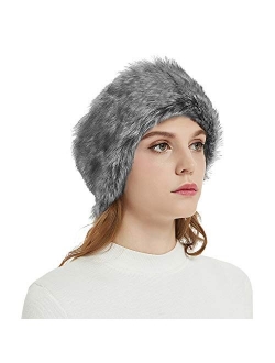 Faux Fur Headbands Outdoor Ear Warmers Earmuffs Ski Hat Winter Warm Elastic Hairbands Head Wraps for Women by Aurya