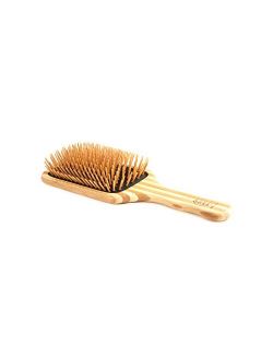 Bass Brushes | The Green Brush | Bamboo Pin + Bamboo Handle Hair Brush | Large Paddle