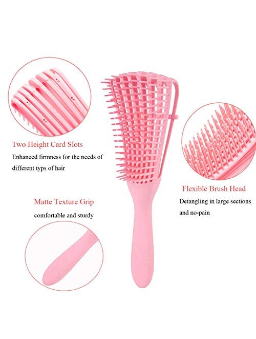 Detangling Brush for Curly Hair Natural Hair African American 3a to 4c Kinky Wavy Coily Hair Brushes