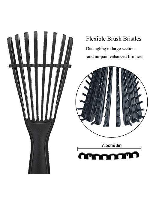 Detangling Brush for Curly Hair Natural Hair African American 3a to 4c Kinky Wavy Coily Hair Brushes