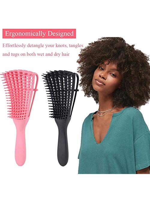 Detangling Brush for Curly Hair Natural Hair African American 3a to 4c Kinky Wavy Coily Hair Brushes