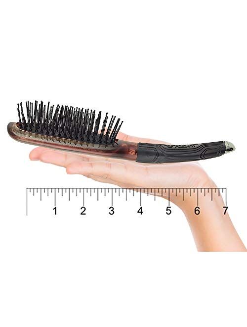 Kent KB Headhog The Every-Day Hair Brush - Air Cushioned Head, No Scratch Nylon Ball Tipped Quills - Wet or Dry Hair