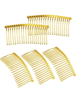 5 Pieces 20 Teeth Hair Clip Combs Metal Wire Hair Combs Wire Twist Bridal Wedding Veil Combs