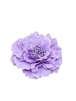 Kewl Fashion Women's Bohemia Peony Flowers Hairpin Hair Clip Flower Brooch