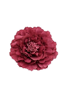 Kewl Fashion Women's Bohemia Peony Flowers Hairpin Hair Clip Flower Brooch