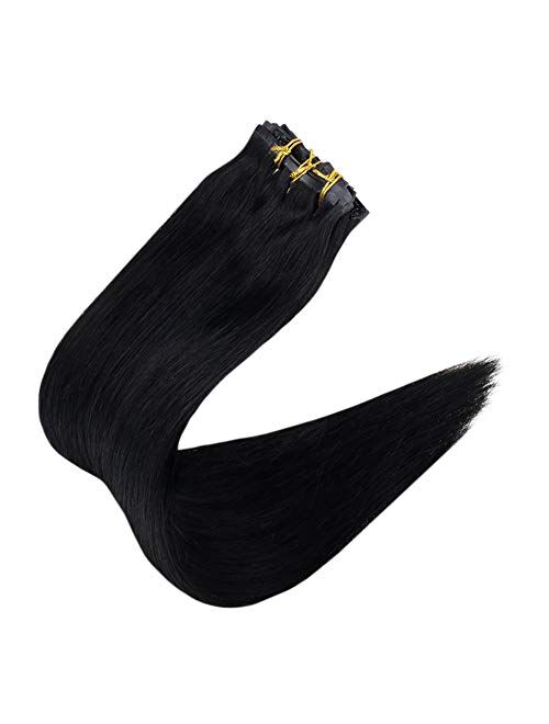 Full Shine Seamless Weft Clip In Hair Extensions 12 Inch 8 Pcs Real Extensions Human Hair Color 1000 Ice Blonde Clip In Extensions 100 Gram Remy Hair Clip Ins Full Head