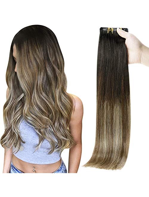 Full Shine Seamless Weft Clip In Hair Extensions 12 Inch 8 Pcs Real Extensions Human Hair Color 1000 Ice Blonde Clip In Extensions 100 Gram Remy Hair Clip Ins Full Head