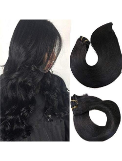 Vario Clip In Hair Extensions Human Hair New Version Thickened Double Weft 120g 7pcs Per Set 7A Brazilian Remy Hair Full Head Silky Straight 100% Human Hair Clip In Exten