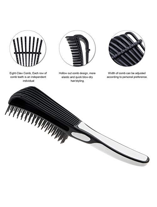 Detangling Brush for Curly Hair, Black Hair Detangler, Afro Textured 3a to 4c Kinky Wavy, for Wet/Dry/Long Thick Curly Hair, Exfoliating Your Scalp for Beautiful and Shin