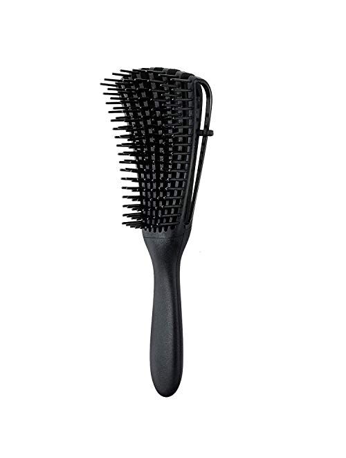 Detangling Brush for Curly Hair, Black Hair Detangler, Afro Textured 3a to 4c Kinky Wavy, for Wet/Dry/Long Thick Curly Hair, Exfoliating Your Scalp for Beautiful and Shin