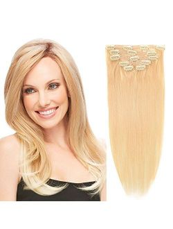 Clip in Human Hair Extensions Straight Human Hair with Clips