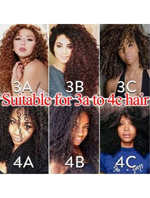 2 Pack EZ Detangling Brush Comb for Natural Hair Detangler for Afro America Hair 3a to 4c Kinky Curly Wavy Detangle Easily with for Wet/Dry/Long Thick Hair, Apply Conditi