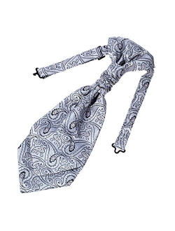 Epoint Men's Fashion Pre-tied Ascot Tie Paisley Pre-tied Cravats for Business Caual, Hanky Set, Come in a Gift Box