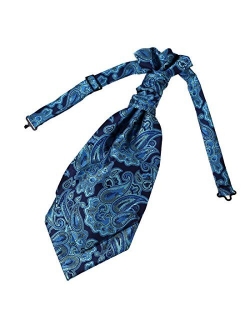 Epoint Men's Fashion Pre-tied Ascot Tie Paisley Pre-tied Cravats for Business Caual, Hanky Set, Come in a Gift Box