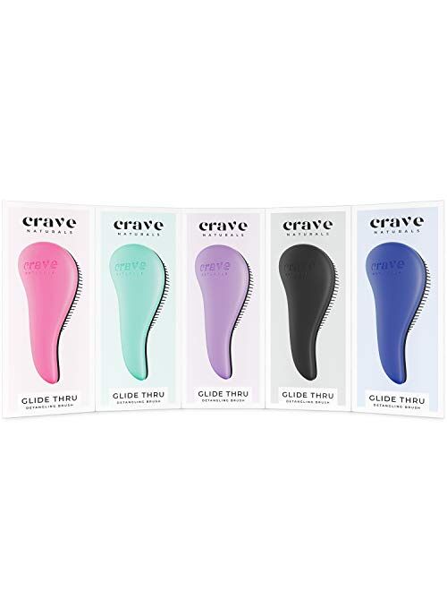 Crave Naturals Glide Thru Detangling Brush - Pink/Black