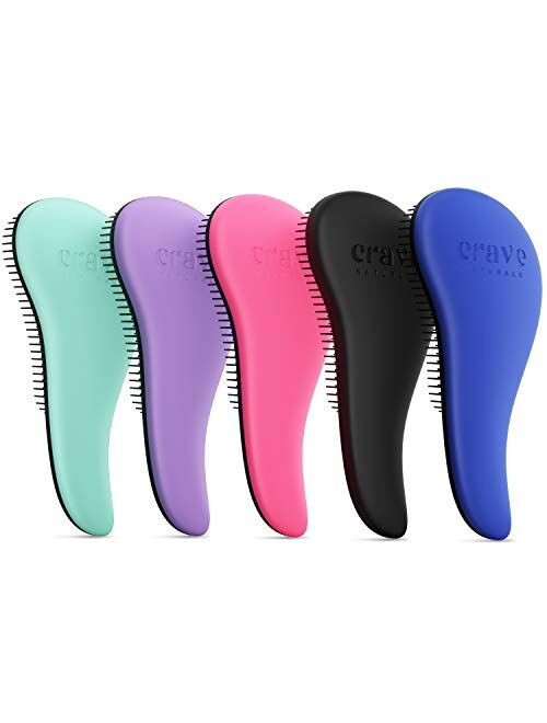 Crave Naturals Glide Thru Detangling Brush - Pink/Black