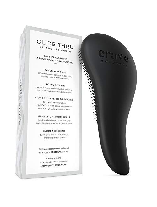 Crave Naturals Glide Thru Detangling Brush - Pink/Black