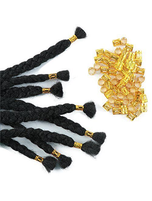 Fani Mixed Golden Silver Dreadlocks Beads Aluminum Dread Locks Metal Cuffs Hair Decoration Braiding Hair Jewelry