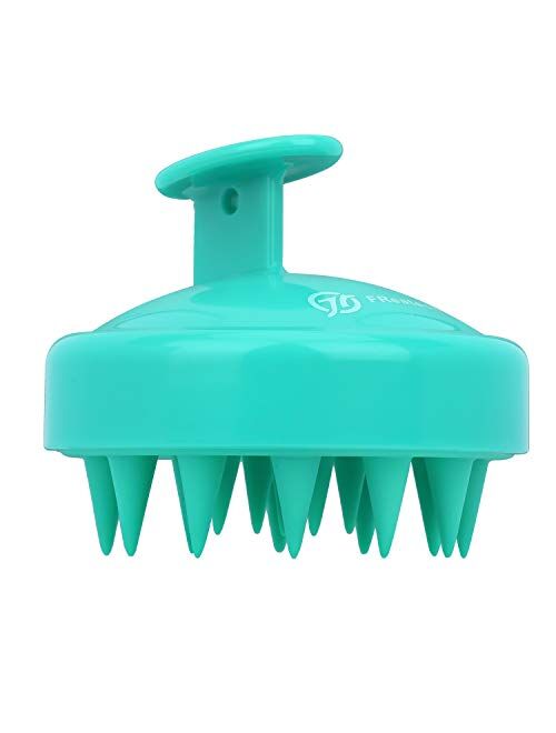 Hair Scalp Massager Shampoo Brush, FReatech Manual Head Scalp Massage Brush for Scalp Care Hair Cleaning Shower, Soft Silicone Bristles for Various Scalp and Hair Types