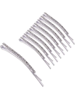 16 Pieces Rhinestone Bobby Pin Metal Hair Clips Clear Crystal Hair Pin Decorations for Lady Women Girls