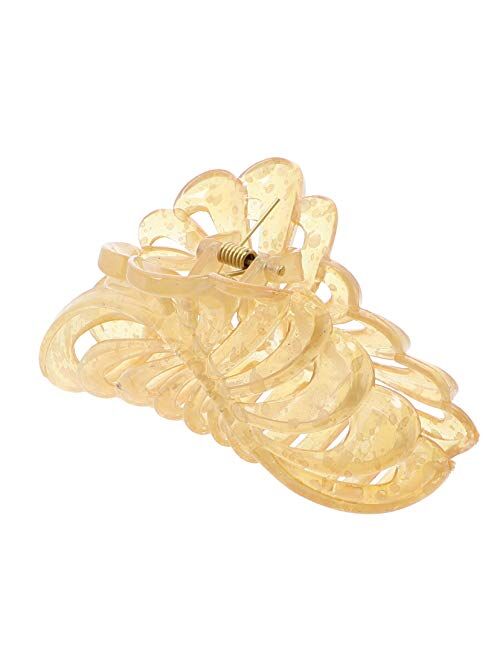 5 inch Large Jaw Clip Hair Claw with leaf design (Motique Accessories)