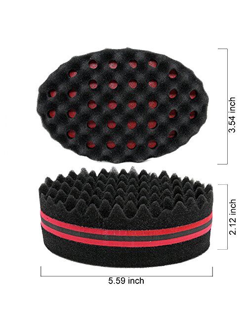 BEWAVE Big Holes Barber Hair Brush Sponge Dreads Locking Twist Afro Curl Coil Wave Hair Care Tool (1 Pc)