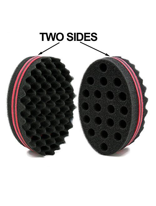 BEWAVE Big Holes Barber Hair Brush Sponge Dreads Locking Twist Afro Curl Coil Wave Hair Care Tool (1 Pc)