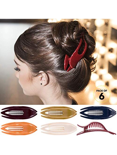 RC ROCHE ORNAMENT Womens Eyelet Side Slide Hair Accessory Strong Grip Clips