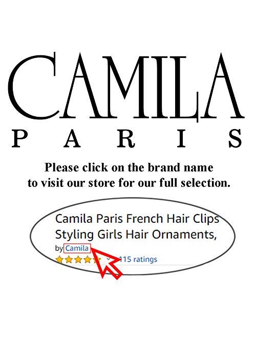 Camila Paris CP33/2 French Side Comb Small Rounded, Set of 2 Tortoise Shell, Strong Hold Grip Hair Clips for Women, No Slip and Durable Styling Girls Hair Accessories, Ma