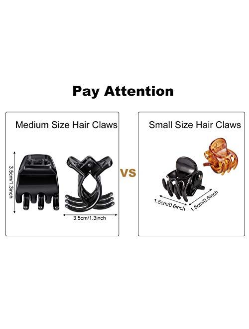 36 PCS Mini Hair Claw Clips for Women 0.6 Inch Plastic Small Hair