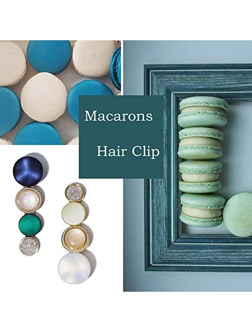 20 Pcs Macaron Hair Clips for Women Acrylic Pearl Hair Clip Handmade Pearl Hair Pins Gifts for Girls Hair Barettes for Women Fashion Hair Accessories for Party Wedding