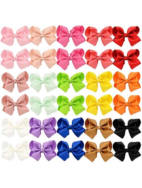 Hair Bows Clips Boutique Alligato Bow Grosgrain Ribbon Accessories For Girls Baby Toddlers Kids