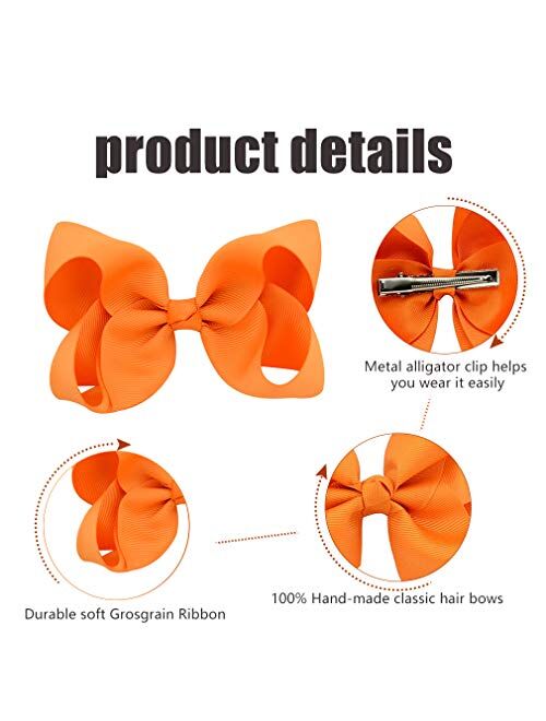 Hair Bows Clips Boutique Alligato Bow Grosgrain Ribbon Accessories For Girls Baby Toddlers Kids