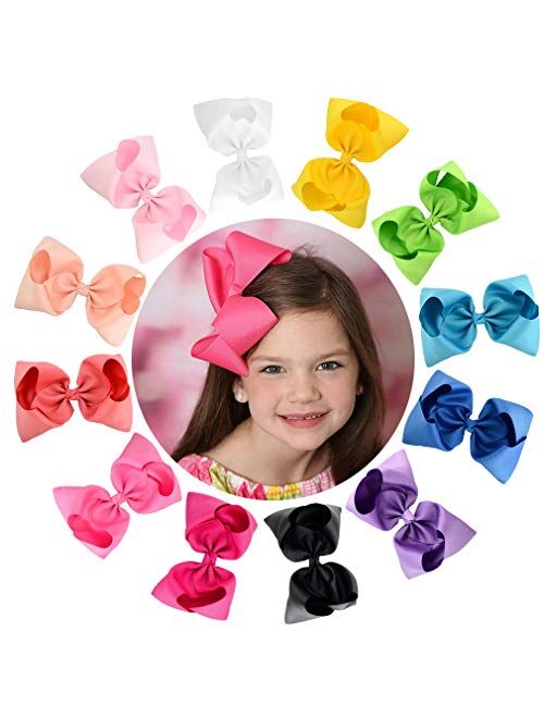 Hair Bows Clips Boutique Alligato Bow Grosgrain Ribbon Accessories For Girls Baby Toddlers Kids