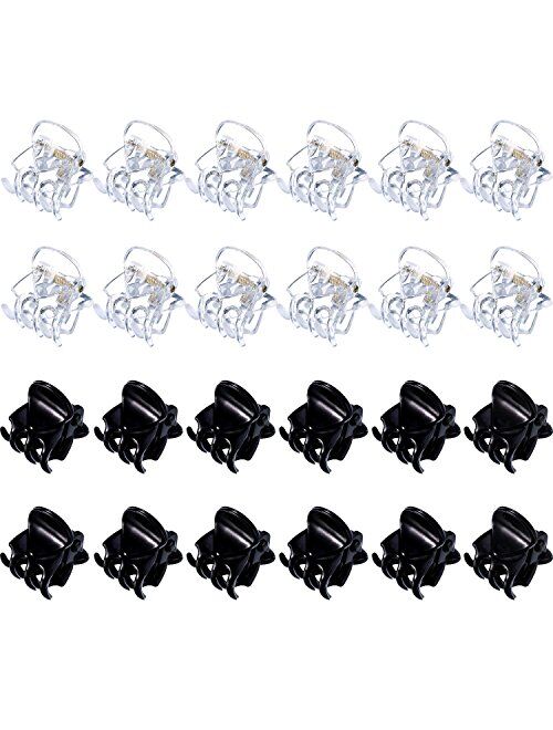 24 Pieces Mini Hair Clips Plastic Hair Claws Pins Clamps for Girls and Women