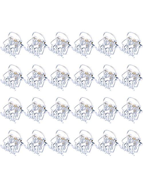 24 Pieces Mini Hair Clips Plastic Hair Claws Pins Clamps for Girls and Women