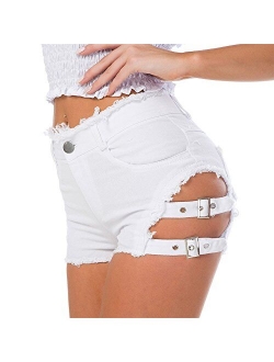 Cresay Women's Sexy Cut Off Denim Jeans Shorts Mini Hot Pants Clubwear