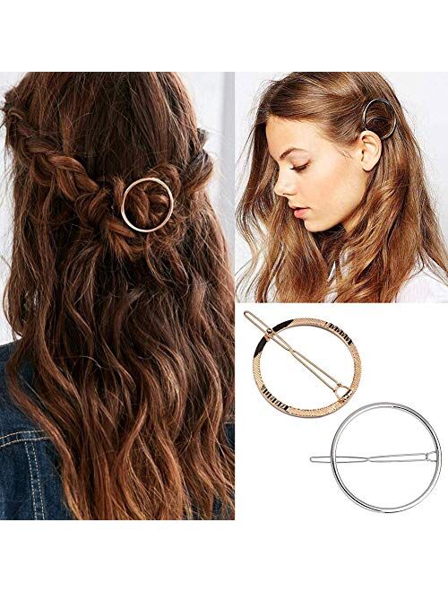 Hair Clip for Women Metal Hair Clips Leaf Butterfly Hollow Round Triangle Moon hollow Horsetail Barrette Pin Clip Minimalist Personality Hair Accessories