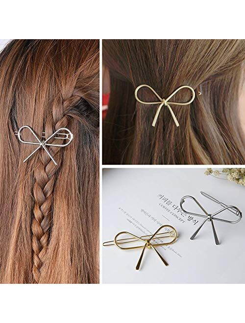 Hair Clip for Women Metal Hair Clips Leaf Butterfly Hollow Round Triangle Moon hollow Horsetail Barrette Pin Clip Minimalist Personality Hair Accessories