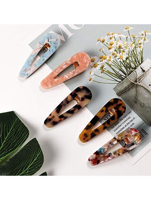 Syeenify 10 Pcs Hair Clips Acrylic Resin Hair Barrettes Fashion Hair Clips for Women Girls Ladies