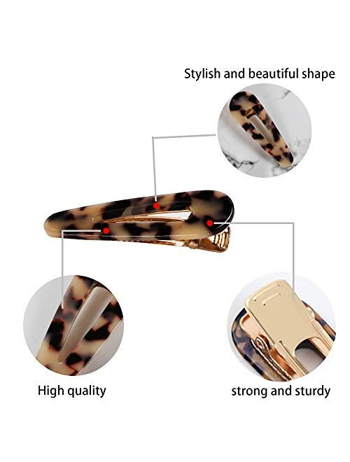 Syeenify 10 Pcs Hair Clips Acrylic Resin Hair Barrettes Fashion Hair Clips for Women Girls Ladies