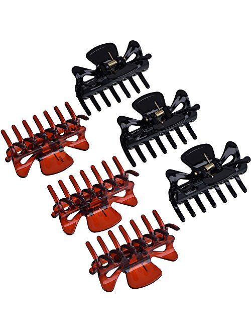 6 Pieces Plastic Hair Clips Claw Women Hair Claw Clamps Hairpin