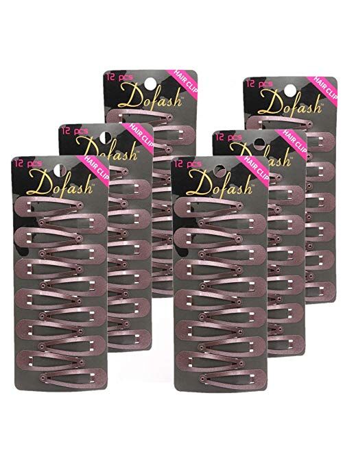 Dofash 12pcs 5CM/2IN Metal Snap Hair Clips Hair Barrettes Hair Grips Hair Accessories for Women