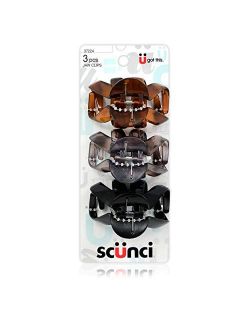Scunci Octopus Jaw Clips, Assorted Colors, 3-Pieces per Pack (1-Pack)