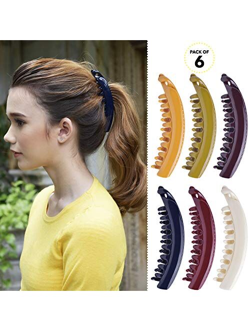 RC ROCHE ORNAMENT Womens Hair Premium Quality Banana Ponytail Maker Clincher Clip