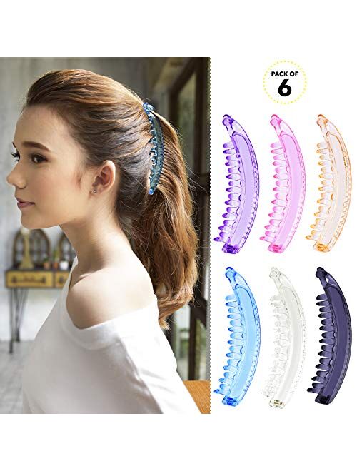 RC ROCHE ORNAMENT Womens Hair Premium Quality Banana Ponytail Maker Clincher Clip