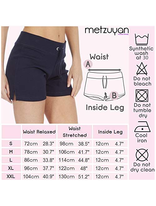 LABEL YOUR LOVE Women's Cotton Jersey Shorts (Sizes S-XL) Summer Beach Casual Hot Pants with Elastic Waist